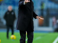 Claudio Ranieri head coach of AS Roma gestures during the Serie A Enilive match between AS Roma and Atalanta BC at Stadio Olimpico on Decemb...