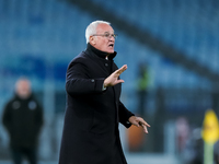 Claudio Ranieri head coach of AS Roma gestures during the Serie A Enilive match between AS Roma and Atalanta BC at Stadio Olimpico on Decemb...