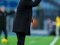 Claudio Ranieri head coach of AS Roma gestures during the Serie A Enilive match between AS Roma and Atalanta BC at Stadio Olimpico on Decemb...