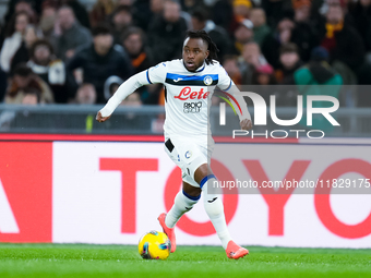 Ademola Lookman of Atalanta BC during the Serie A Enilive match between AS Roma and Atalanta BC at Stadio Olimpico on December 02, 2024 in R...