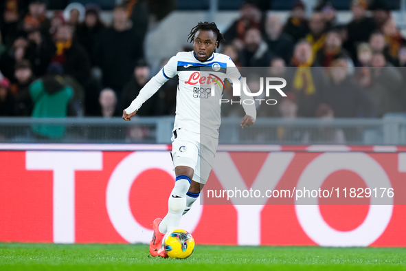 Ademola Lookman of Atalanta BC during the Serie A Enilive match between AS Roma and Atalanta BC at Stadio Olimpico on December 02, 2024 in R...