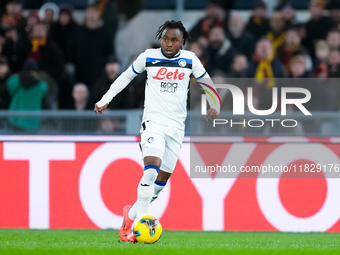 Ademola Lookman of Atalanta BC during the Serie A Enilive match between AS Roma and Atalanta BC at Stadio Olimpico on December 02, 2024 in R...