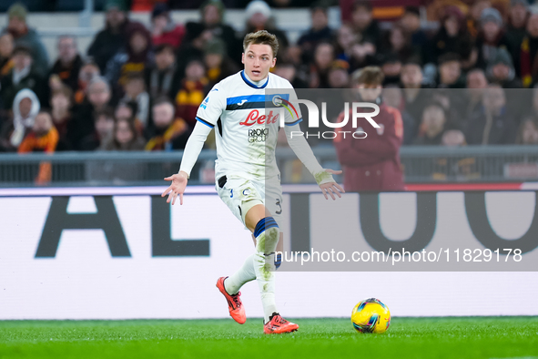 Mateo Retegui of Atalanta BC during the Serie A Enilive match between AS Roma and Atalanta BC at Stadio Olimpico on December 02, 2024 in Rom...