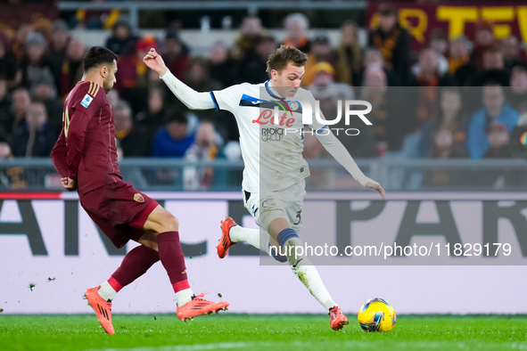 Mateo Retegui of Atalanta BC during the Serie A Enilive match between AS Roma and Atalanta BC at Stadio Olimpico on December 02, 2024 in Rom...