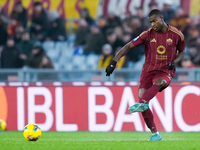 Evan Ndicka of AS Roma during the Serie A Enilive match between AS Roma and Atalanta BC at Stadio Olimpico on December 02, 2024 in Rome, Ita...