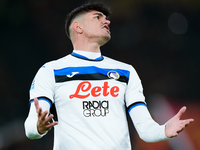 Raoul Bellanova of Atalanta BC looks dejected during the Serie A Enilive match between AS Roma and Atalanta BC at Stadio Olimpico on Decembe...