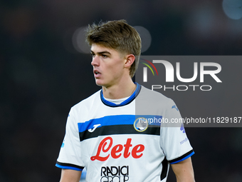 Charles De Ketelaere of Atalanta BC looks on during the Serie A Enilive match between AS Roma and Atalanta BC at Stadio Olimpico on December...