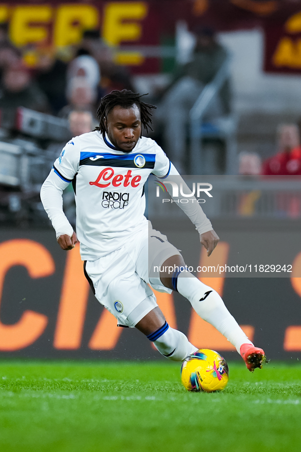 Ademola Lookman of Atalanta BC during the Serie A Enilive match between AS Roma and Atalanta BC at Stadio Olimpico on December 02, 2024 in R...