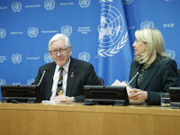 Ambassador Bob Rae, President of the Economic and Social Council (ECOSOC) and Catherine Russell, Executive Director of UN Children's Fund (U...