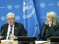 Ambassador Bob Rae, President of the Economic and Social Council (ECOSOC) and Catherine Russell, Executive Director of UN Children's Fund (U...