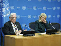 Ambassador Bob Rae, President of the Economic and Social Council (ECOSOC) and Catherine Russell, Executive Director of UN Children's Fund (U...