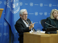 Ambassador Bob Rae, President of the Economic and Social Council (ECOSOC) and Catherine Russell, Executive Director of UN Children's Fund (U...