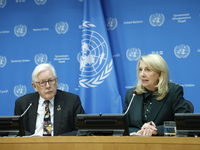 Ambassador Bob Rae, President of the Economic and Social Council (ECOSOC) and Catherine Russell, Executive Director of UN Children's Fund (U...