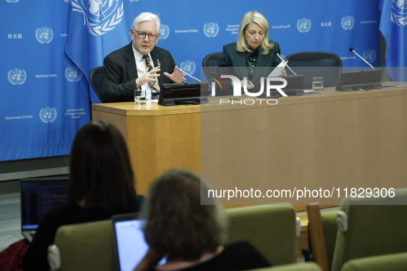 Ambassador Bob Rae, President of the Economic and Social Council (ECOSOC) and Catherine Russell, Executive Director of UN Children's Fund (U...