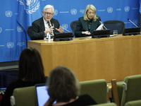 Ambassador Bob Rae, President of the Economic and Social Council (ECOSOC) and Catherine Russell, Executive Director of UN Children's Fund (U...