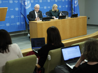 Ambassador Bob Rae, President of the Economic and Social Council (ECOSOC) and Catherine Russell, Executive Director of UN Children's Fund (U...