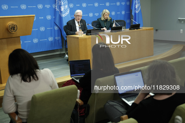 Ambassador Bob Rae, President of the Economic and Social Council (ECOSOC) and Catherine Russell, Executive Director of UN Children's Fund (U...