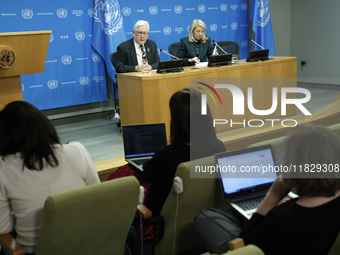 Ambassador Bob Rae, President of the Economic and Social Council (ECOSOC) and Catherine Russell, Executive Director of UN Children's Fund (U...