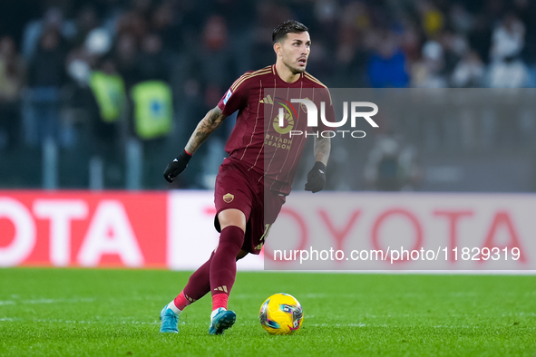 Leandro Paredes of AS Roma during the Serie A Enilive match between AS Roma and Atalanta BC at Stadio Olimpico on December 02, 2024 in Rome,...