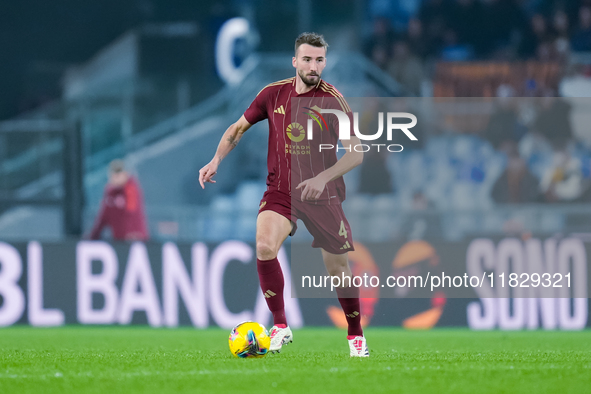 Bryan Cristante of AS Roma during the Serie A Enilive match between AS Roma and Atalanta BC at Stadio Olimpico on December 02, 2024 in Rome,...