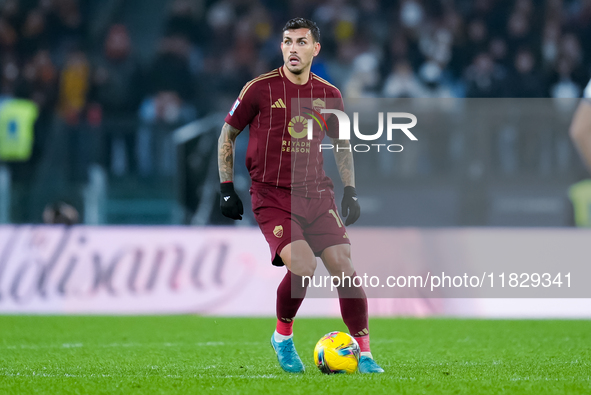 Leandro Paredes of AS Roma during the Serie A Enilive match between AS Roma and Atalanta BC at Stadio Olimpico on December 02, 2024 in Rome,...