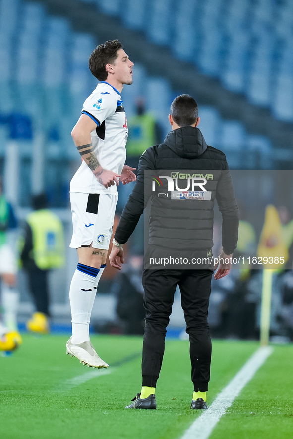 Nicolo Zaniolo of Atalanta BC during the Serie A Enilive match between AS Roma and Atalanta BC at Stadio Olimpico on December 02, 2024 in Ro...