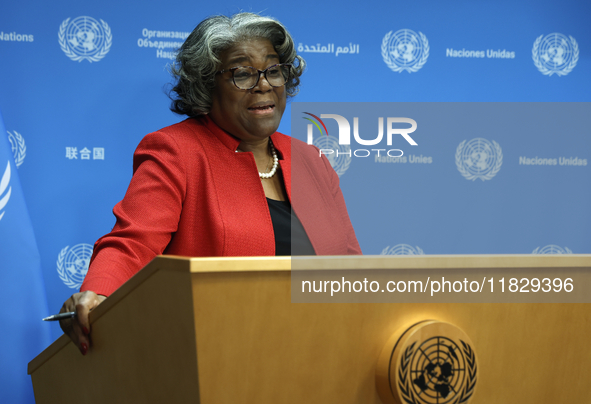 Ambassador Linda Thomas-Greenfield, Representative of the United States to the United Nations and President of the Security Council for the...