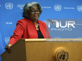 Ambassador Linda Thomas-Greenfield, Representative of the United States to the United Nations and President of the Security Council for the...