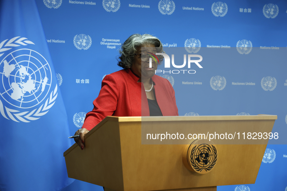 Ambassador Linda Thomas-Greenfield, Representative of the United States to the United Nations and President of the Security Council for the...