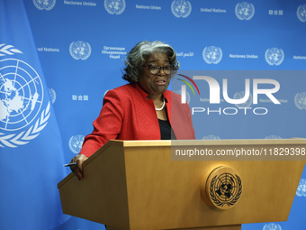 Ambassador Linda Thomas-Greenfield, Representative of the United States to the United Nations and President of the Security Council for the...