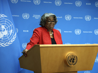 Ambassador Linda Thomas-Greenfield, Representative of the United States to the United Nations and President of the Security Council for the...