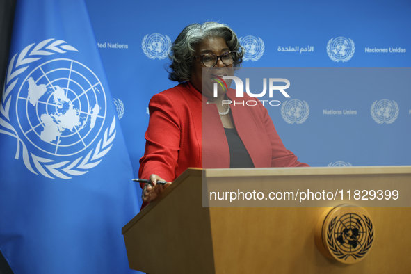 Ambassador Linda Thomas-Greenfield, Representative of the United States to the United Nations and President of the Security Council for the...