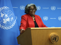 Ambassador Linda Thomas-Greenfield, Representative of the United States to the United Nations and President of the Security Council for the...