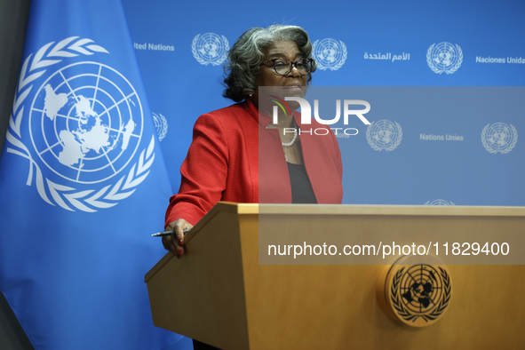 Ambassador Linda Thomas-Greenfield, Representative of the United States to the United Nations and President of the Security Council for the...