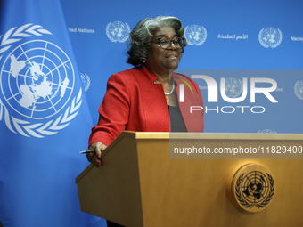 Ambassador Linda Thomas-Greenfield, Representative of the United States to the United Nations and President of the Security Council for the...