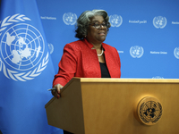 Ambassador Linda Thomas-Greenfield, Representative of the United States to the United Nations and President of the Security Council for the...