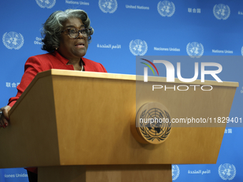 Ambassador Linda Thomas-Greenfield, Representative of the United States to the United Nations and President of the Security Council for the...