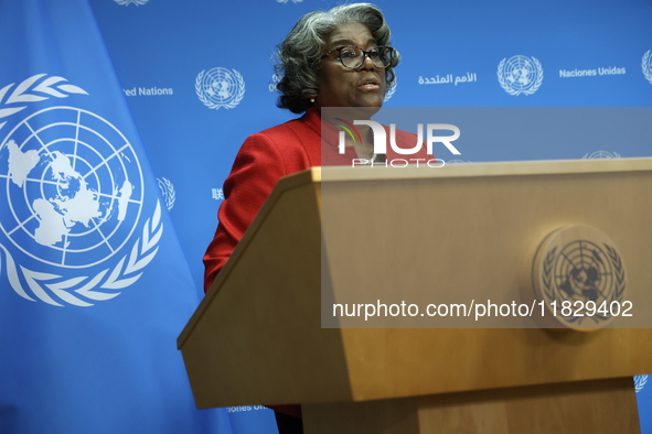 Ambassador Linda Thomas-Greenfield, Representative of the United States to the United Nations and President of the Security Council for the...