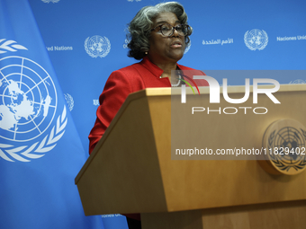 Ambassador Linda Thomas-Greenfield, Representative of the United States to the United Nations and President of the Security Council for the...