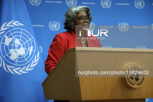 Ambassador Linda Thomas-Greenfield, Representative of the United States to the United Nations and President of the Security Council for the...