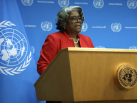 Ambassador Linda Thomas-Greenfield, Representative of the United States to the United Nations and President of the Security Council for the...