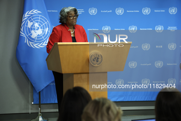 Ambassador Linda Thomas-Greenfield, Representative of the United States to the United Nations and President of the Security Council for the...