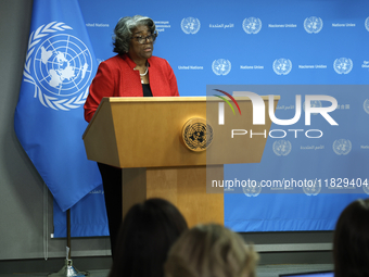 Ambassador Linda Thomas-Greenfield, Representative of the United States to the United Nations and President of the Security Council for the...