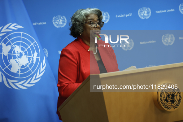 Ambassador Linda Thomas-Greenfield, Representative of the United States to the United Nations and President of the Security Council for the...