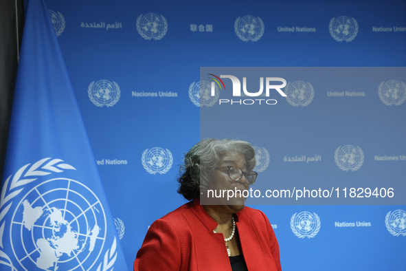 Ambassador Linda Thomas-Greenfield, Representative of the United States to the United Nations and President of the Security Council for the...