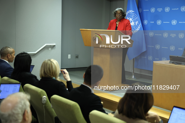 Ambassador Linda Thomas-Greenfield, Representative of the United States to the United Nations and President of the Security Council for the...