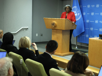 Ambassador Linda Thomas-Greenfield, Representative of the United States to the United Nations and President of the Security Council for the...