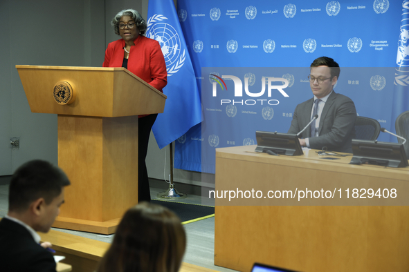 Ambassador Linda Thomas-Greenfield, Representative of the United States to the United Nations and President of the Security Council for the...