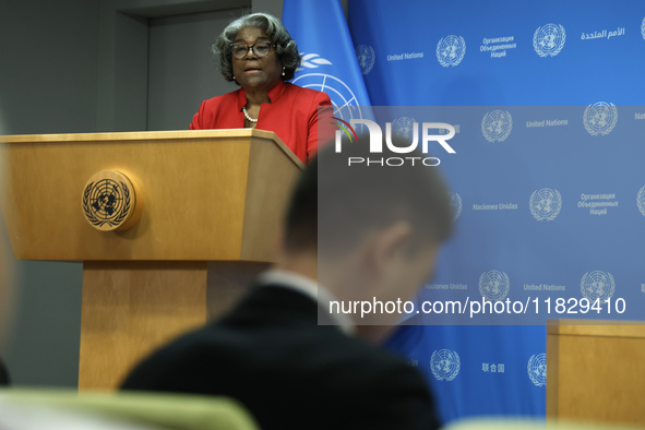 Ambassador Linda Thomas-Greenfield, Representative of the United States to the United Nations and President of the Security Council for the...