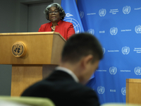 Ambassador Linda Thomas-Greenfield, Representative of the United States to the United Nations and President of the Security Council for the...